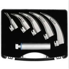 Набір ларингоскопів Макінтош (McIntosh) універсальний, 5 клинків (№ 0, 1, 2, 3, 4), в кейсі