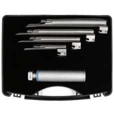 Набір ларингоскопів Міллера (Miller) 4 прямих клинкa (№ 1, 2, 3, 4), у кейсі