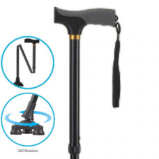 Складная алюминиевая трость с вращающимся наконечником OSD-BL530202