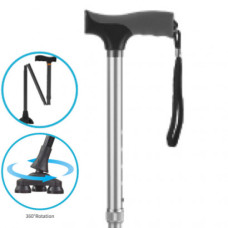 Складная алюминиевая трость с вращающимся наконечником OSD-BL530204